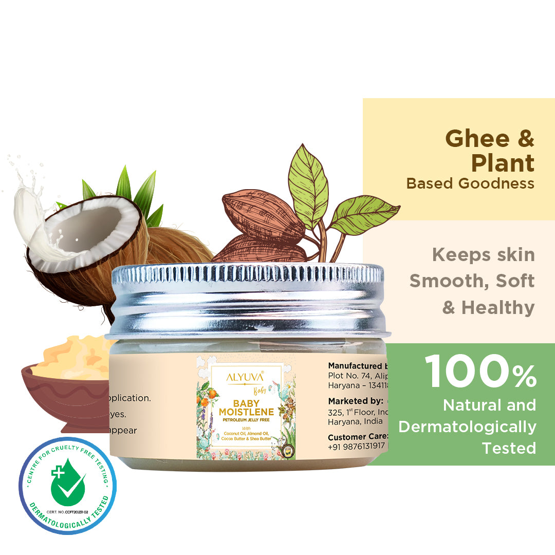 Baby Moistlene, Petroleum Jelly Free, 40gm