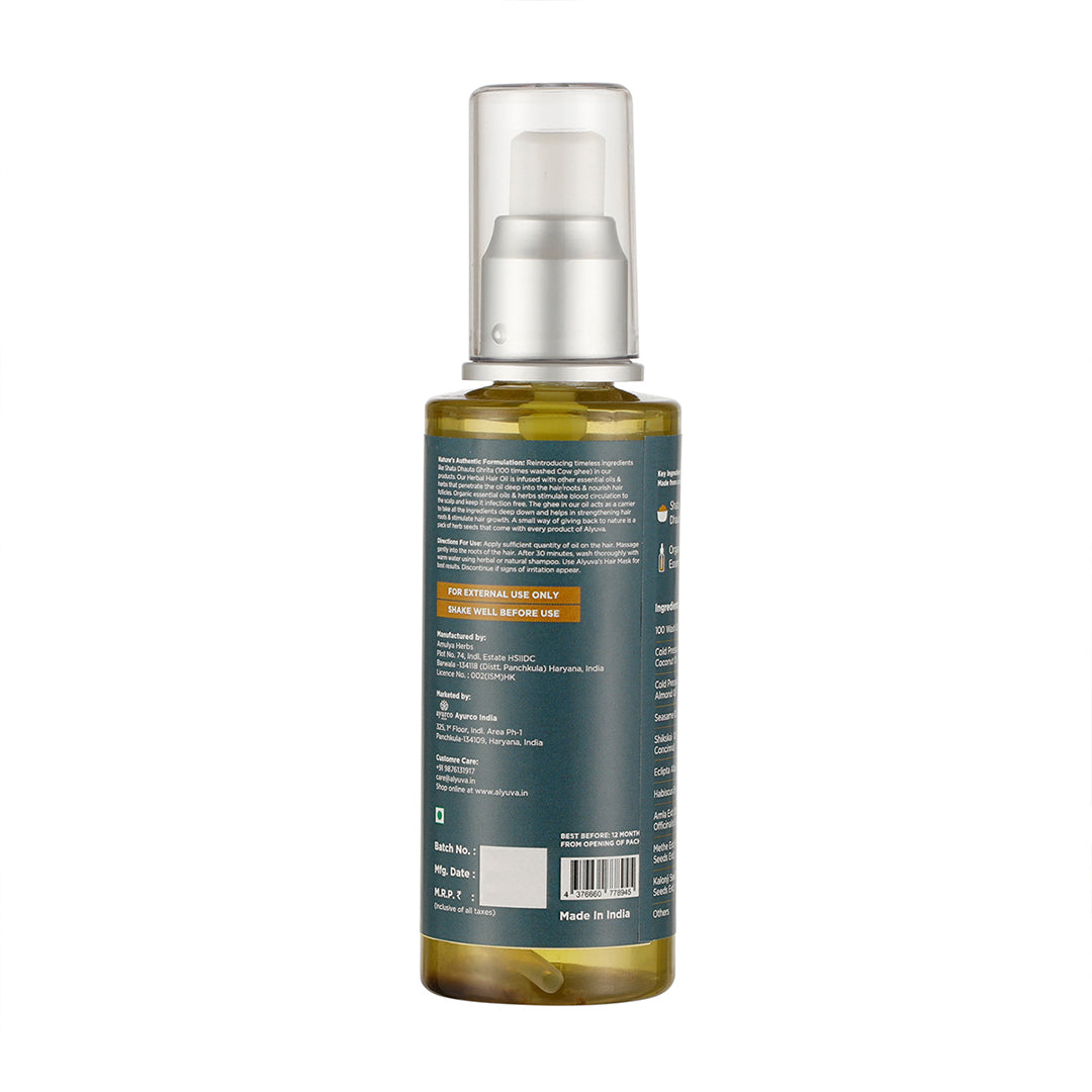 Combo of Herbal Hair Oil (100 ml) and Alyuva Hair Mask (100gm)