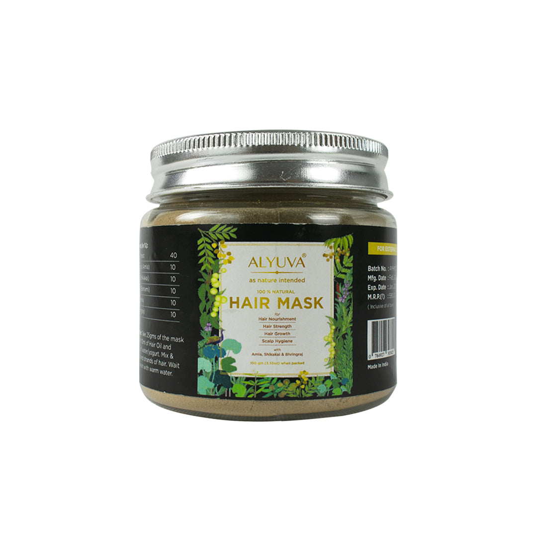 Combo of Herbal Hair Oil (100 ml) and Alyuva Hair Mask (100gm)