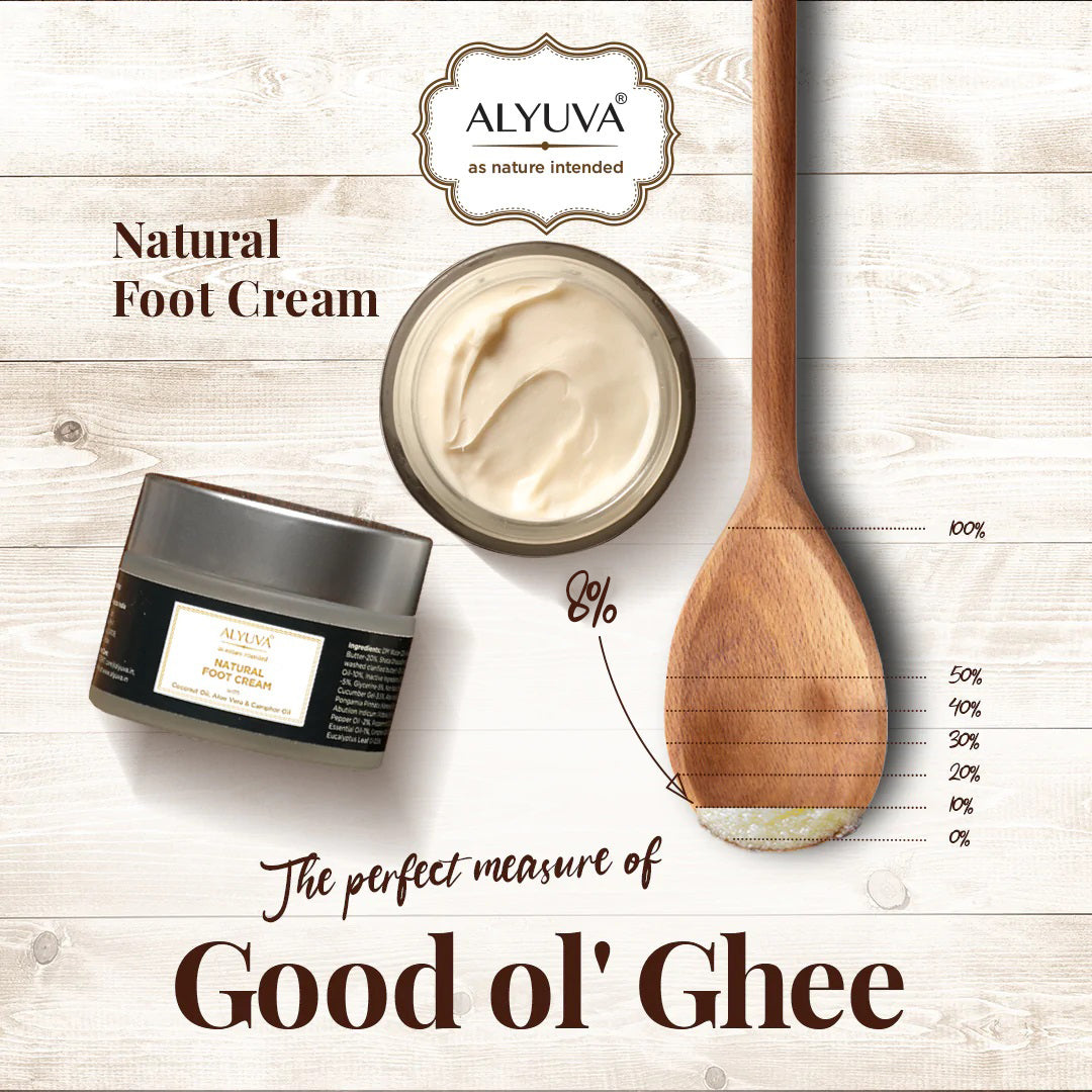 Destressing & Repairing 100% Natural Foot Care Cream Enriched with Ghee