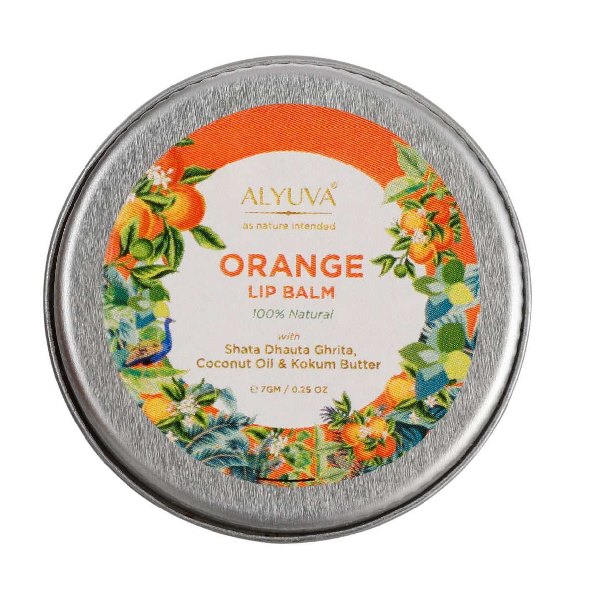 Orange Lip Balm, Natural & Herbal Ingredients, Ghee based, Unisex for all ages, 7gm, PACK OF 2