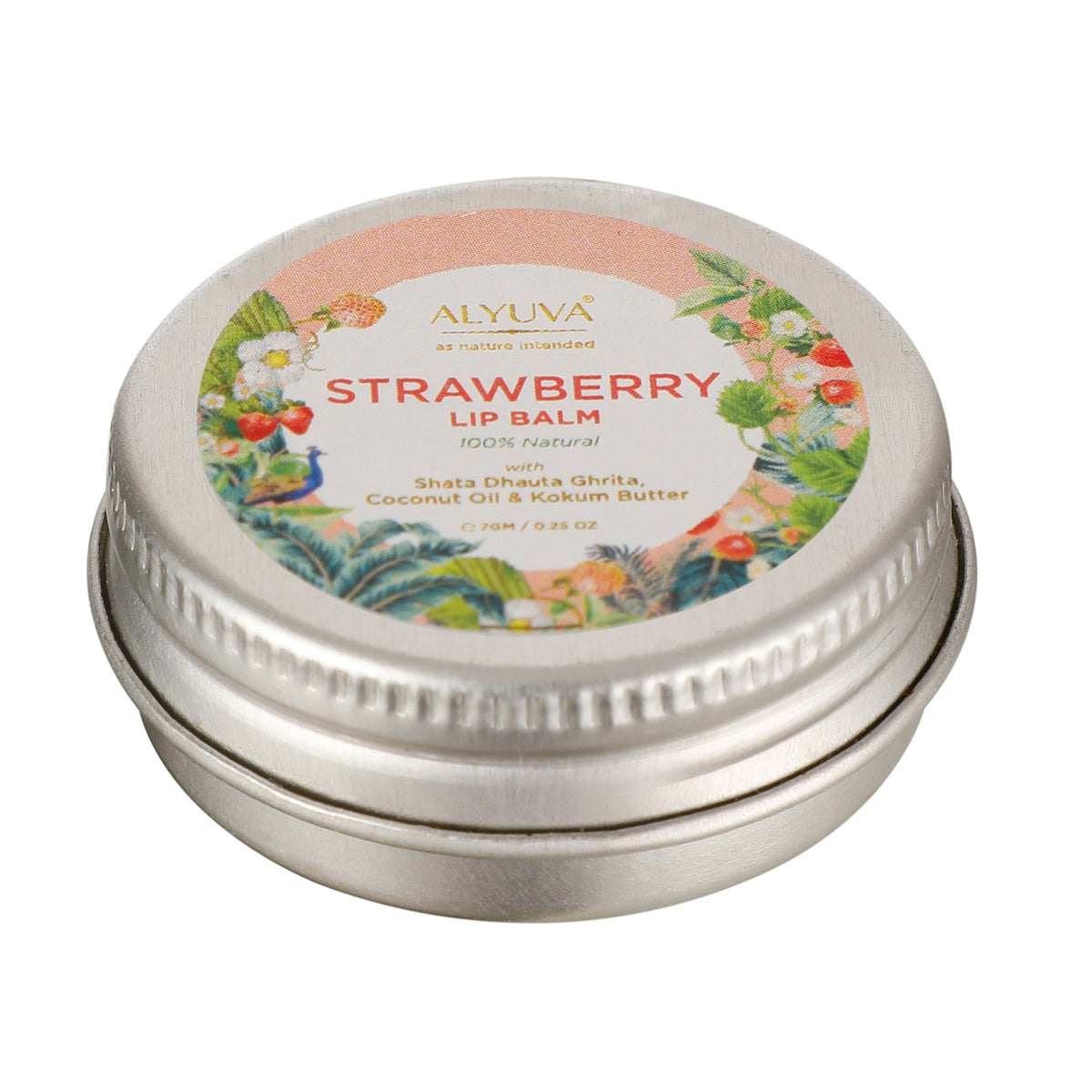 Strawberry Lip Balm, Natural & Herbal Ingredients, Ghee based, Unisex for all ages, 7gm, PACK OF 2